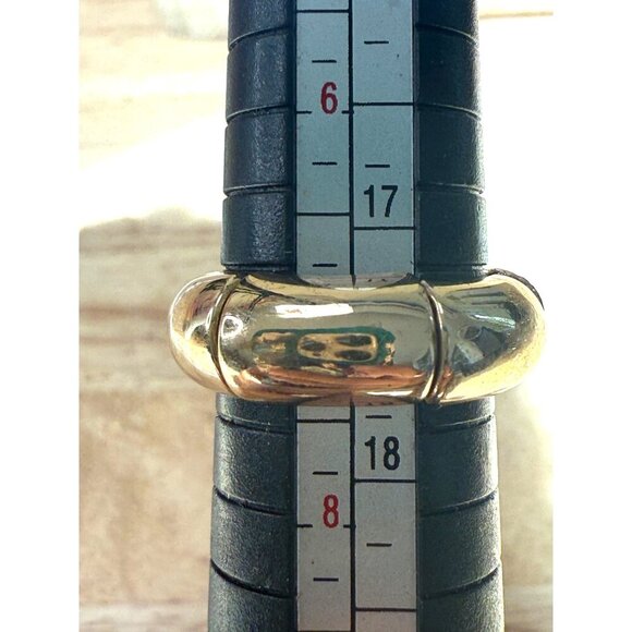 Monet Triple Black Stone Stretch Cocktail Ring W/ Gold Tone & Crystal Accents Si - Picture 2 of 9